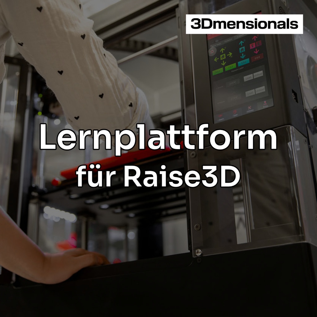 3Dmensionals Lernplattform für Raise3D Pro3-Serie