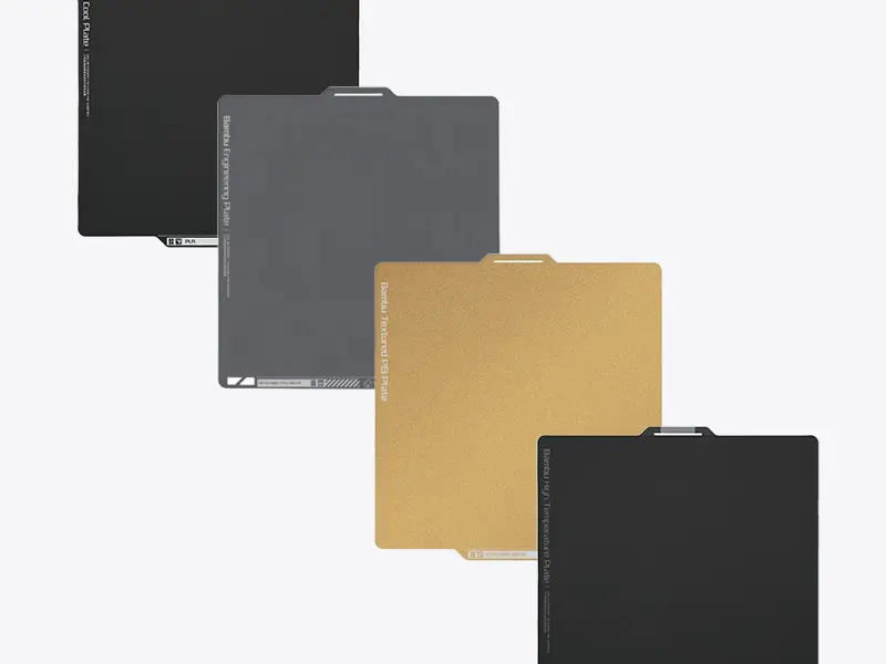 Unterschiedliche Druckkbette von Bambu Lab für Bambu Lab Drucker