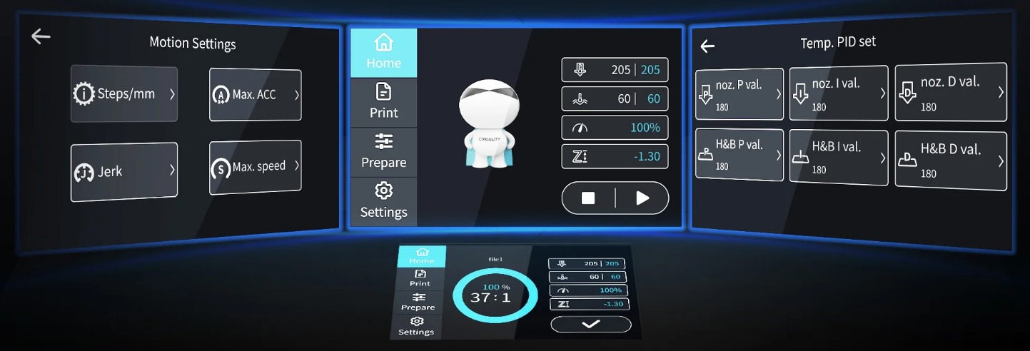 Creality3D-Ender-5-S1-Touchscreen-UI