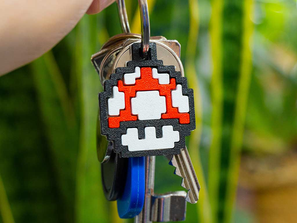 Super Mario Toad 3d Schlüsselanhänger aus EasyFil PLA