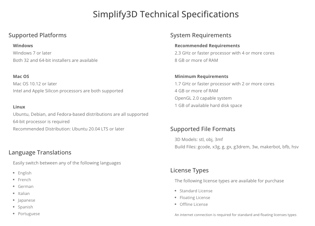 Simplify3D-Technical-Specifications