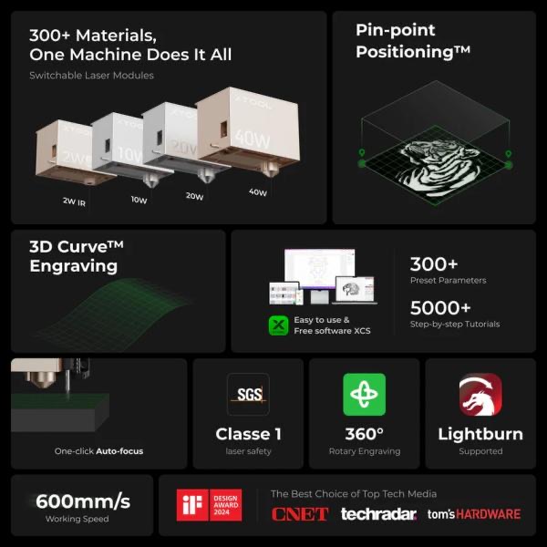 xTool S1 Lasser Cutter /-Gravierer   Deluxe Kit