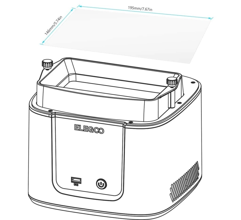  Elegoo FEP Folie 2.0 5er-Set für Mars 3 Maße