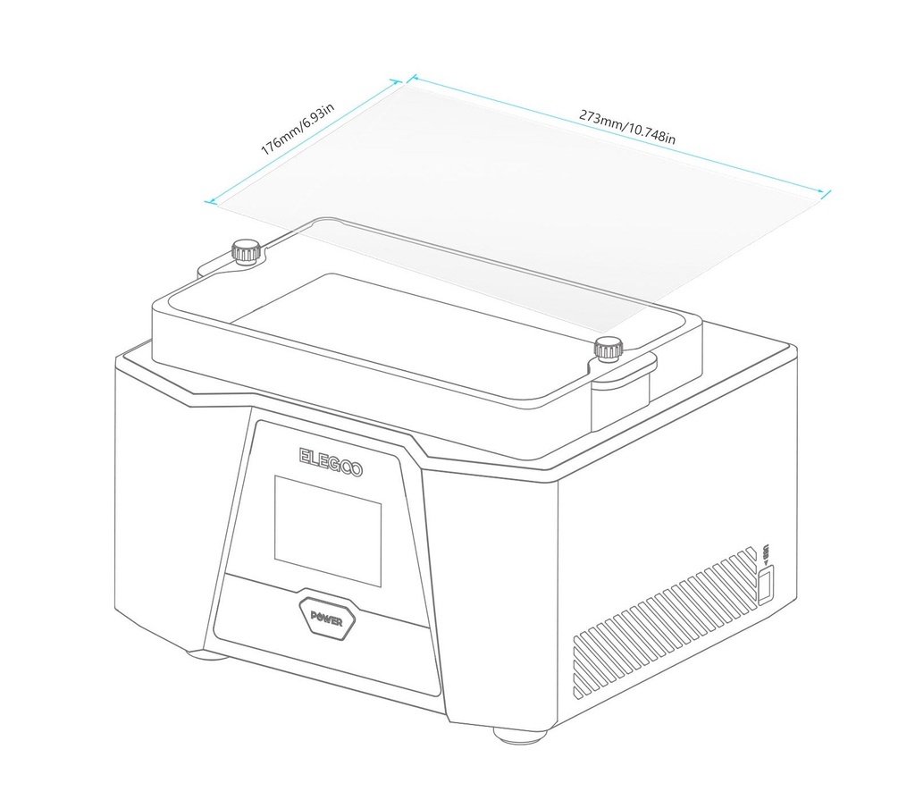 Elegoo PFA Folie 5er Set für Saturn 2 Maße