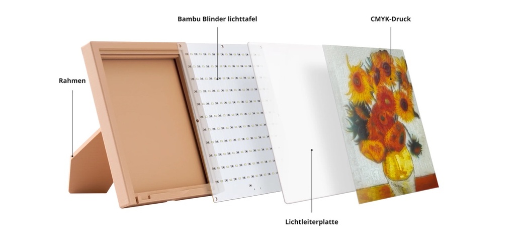 Bambu Lab PLA CMYK Filament Bundle Lithophane Farben