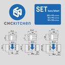 CNC Kitchen Gewindeeinsätze bleifrei - Set kurz