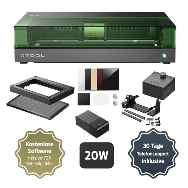 xTool S1 Laser Cutter /-Gravierer Deluxe Bundle