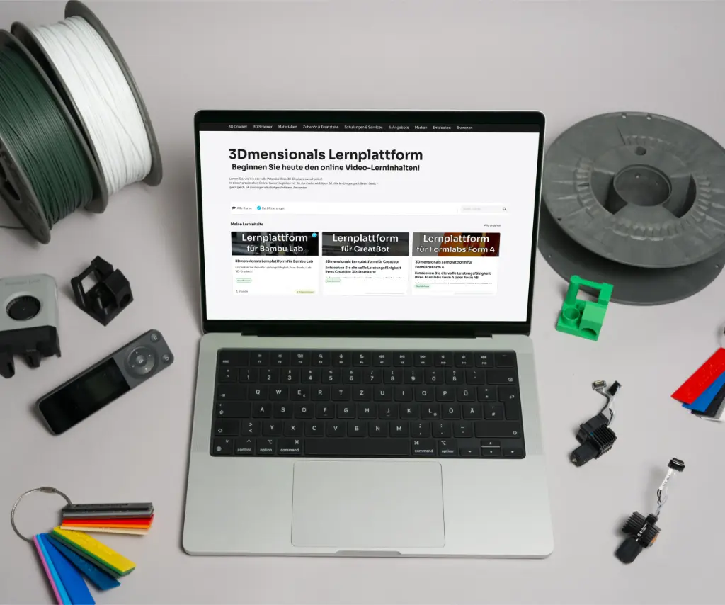 3Dmensionals Lernplattform für Raise3D