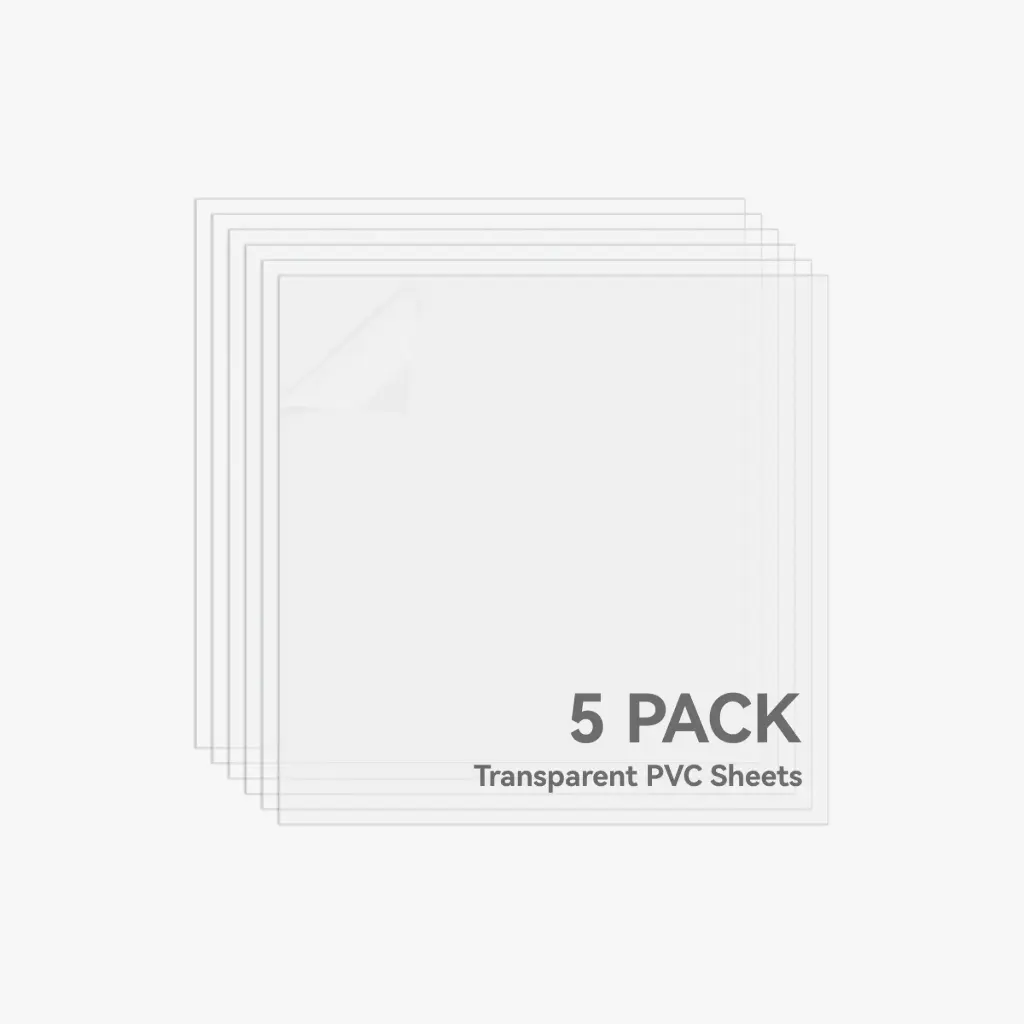 Bambu Lab 0.3mm Transparent PVC Sheet (5pcs)