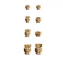 CNC Kitchen Gewindeeinsätze (zöllig) SET L (8 Größen / 550 Stk) 