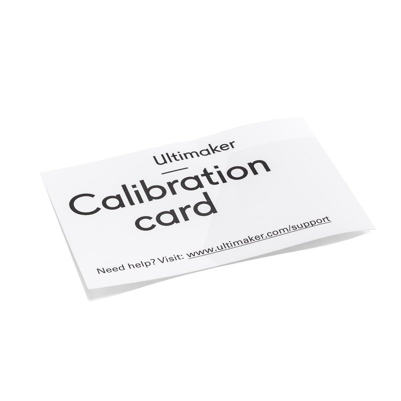 Ultimaker Calibration Card
