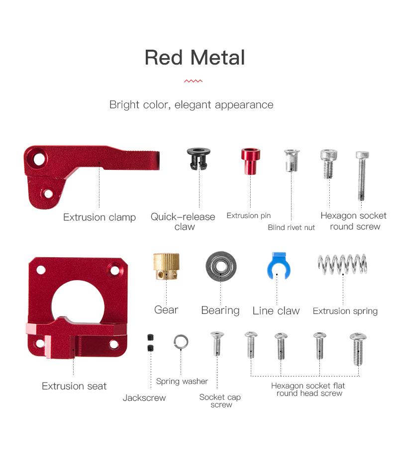 Creality3D Red Metal Extruder Kit (Upgrade)