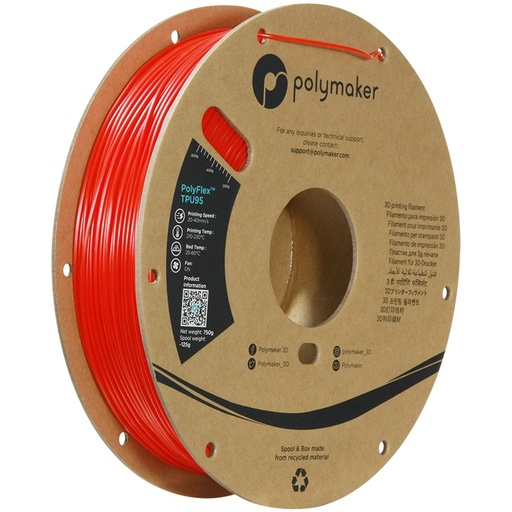 Polymaker PolyFlex TPU-95A Filament (Rot (red), 1,75mm)