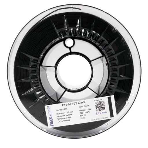 Fiberthree F3 PP-GF25 BLACK Filament
