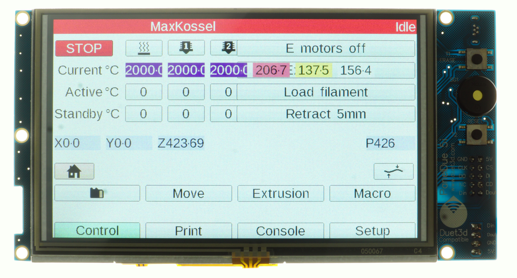 [PACDU00019] Duet3D PanelDue 5i v1.0 Touchscreen