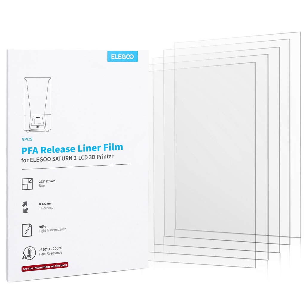 [PACEL00004] Elegoo PFA Folie 5er Set für Saturn 2